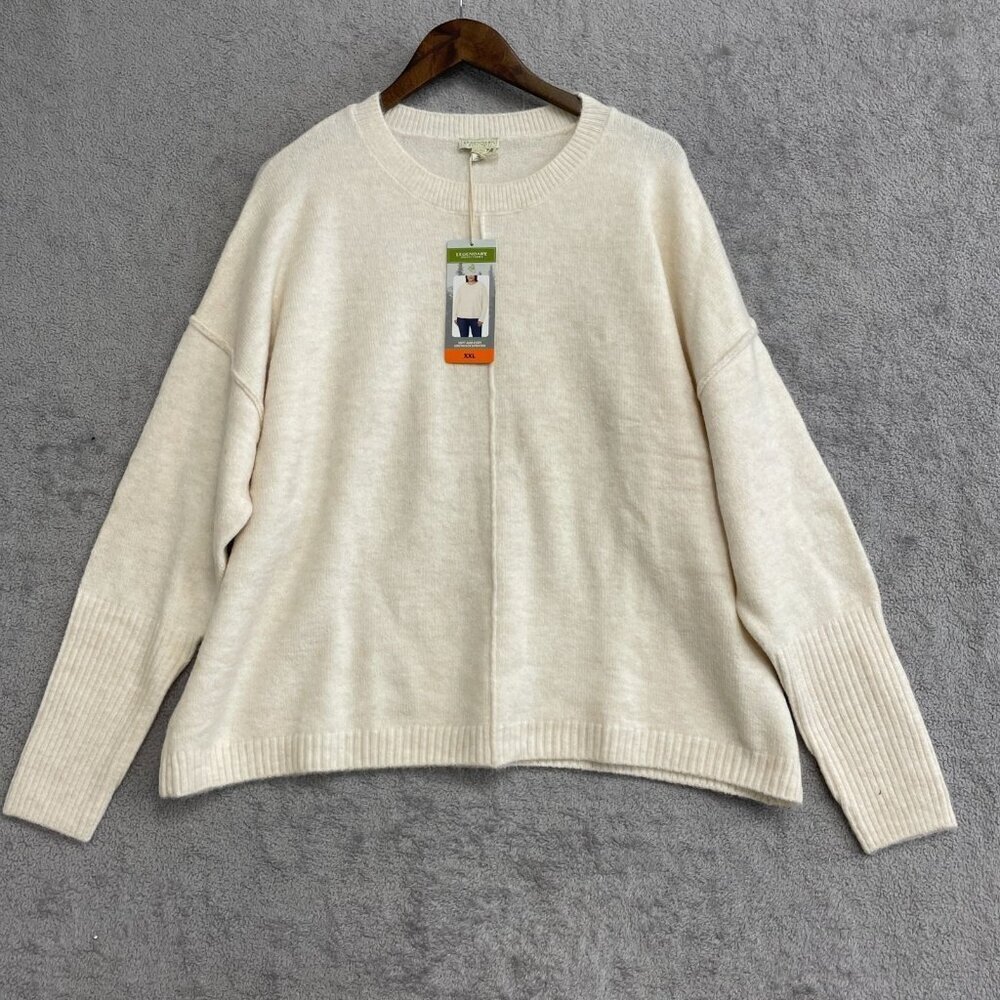 NEW Legendary Outfitters Women's XXL Soft & Cozy Crewneck Sweater  Beige - Picture 2 of 10